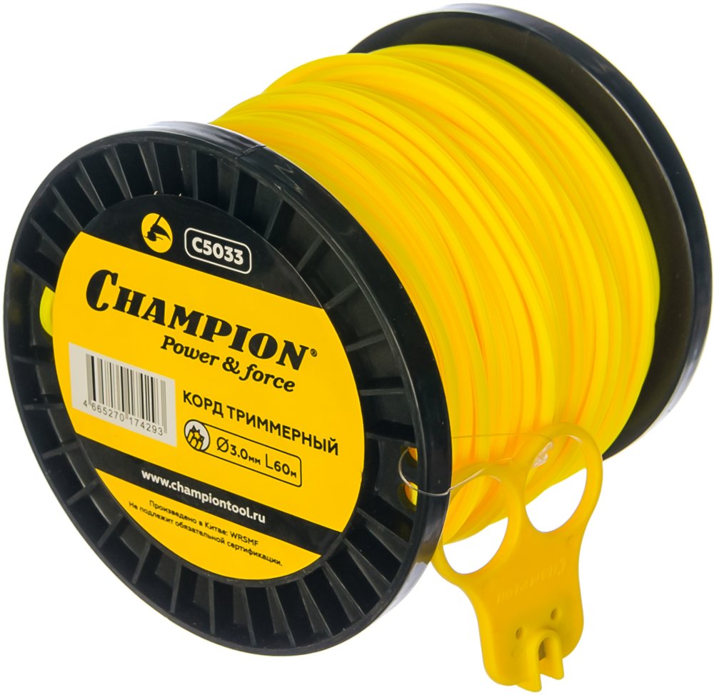 Корд триммерный Star (3.0 мм, 60 м, звезда) CHAMPION C5033