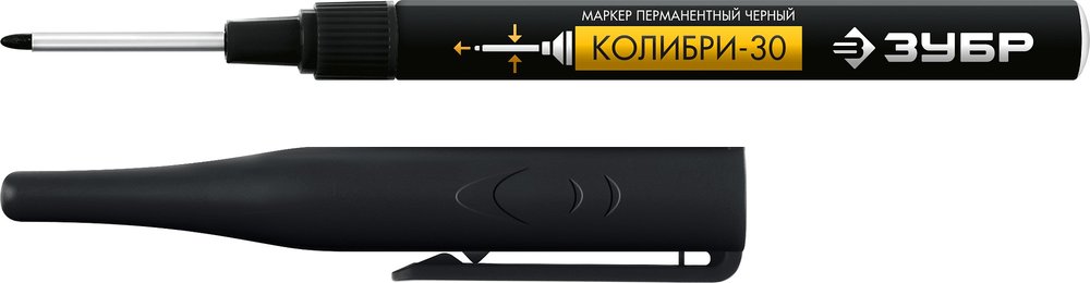 Перманентный маркер ЗУБР Профессионал Колибри-30 1 мм, заостренный, черный 06338-2
