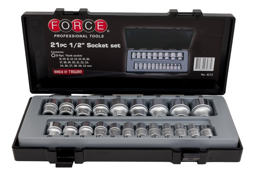 Набор головок 1/2' 21 шт. FORCE 4212