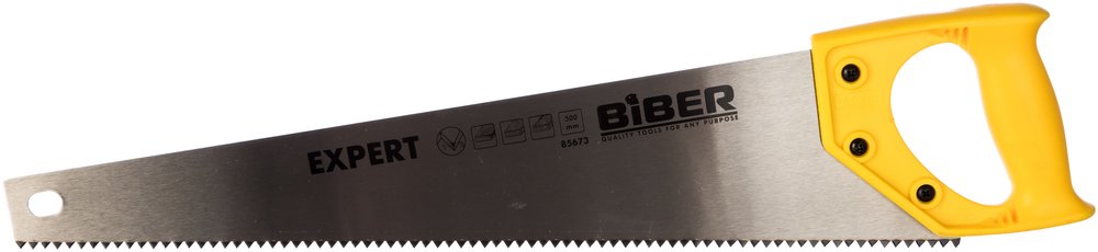 Ножовка по дереву крупный зуб 500мм Biber Эксперт 85673 тов-080820