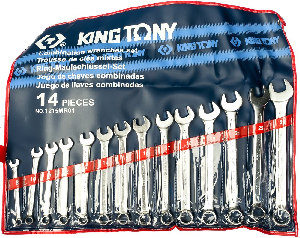 Набор комбинированных ключей KING TONY 8-24 мм 14 предметов 1215MR01
