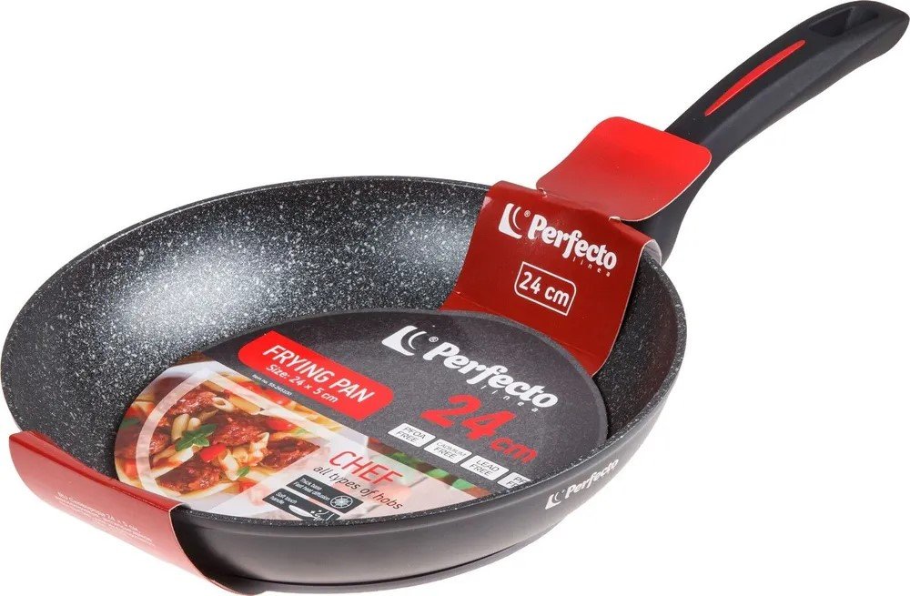 Сковорода PERFECTO LINEA 24x5.0 см, алюминий антипригарное покрытие, для индукционных плит, серия CHEF 55-245100