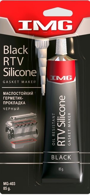 Герметик прокладок IMG маслостойкий, черный, 85г MG-403 743599