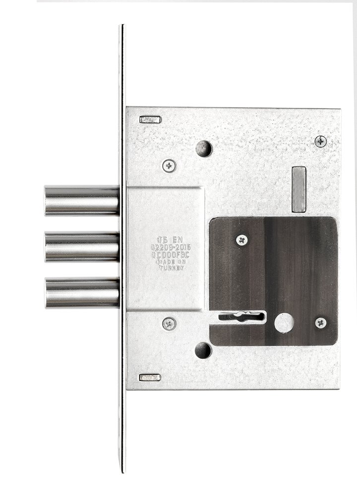 Врезной замок KALE KILIT сувальдный, 257L, BS60, 28CP, 5K(60mm), w/o SP, w/o Ros, PB 257L0000029