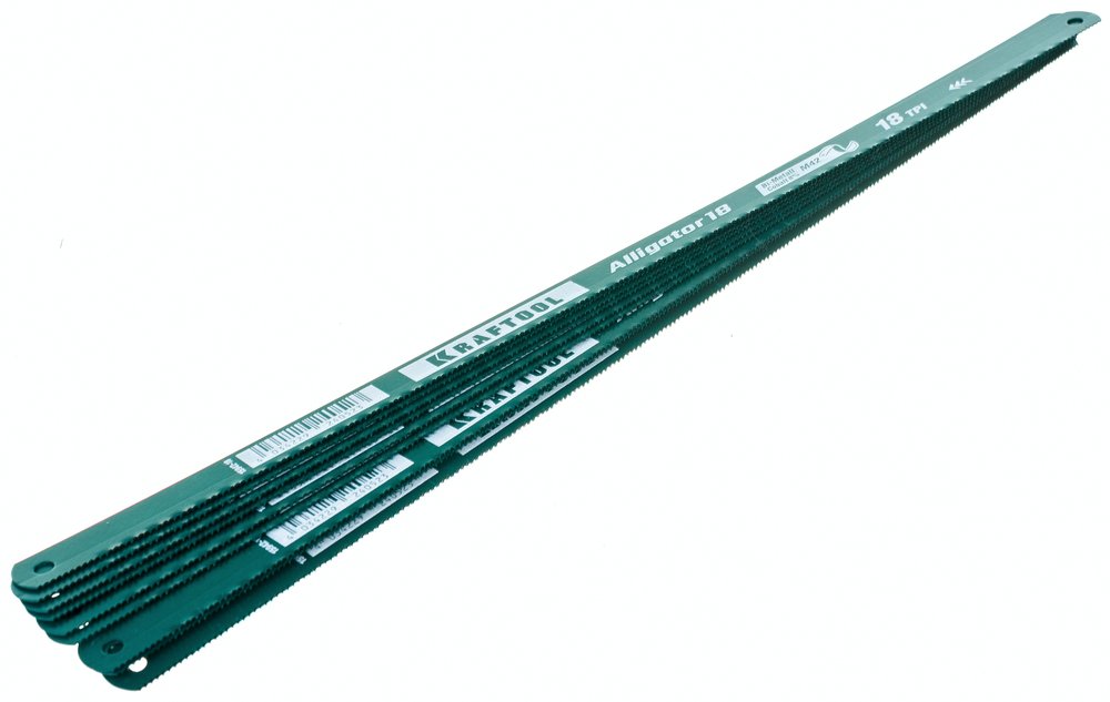 Биметаллическое гибкое полотно по металлу, 18 TPI, 300 мм, 10шт, KRAFTOOL Alligator-1815942-18-S10
