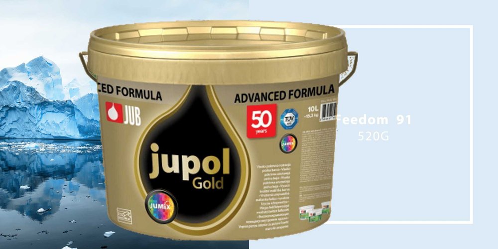 Моющаяся краска для стен и потолков JUB JUPOL GOLD 2л, база А, цвет: 520G 1009806-520G