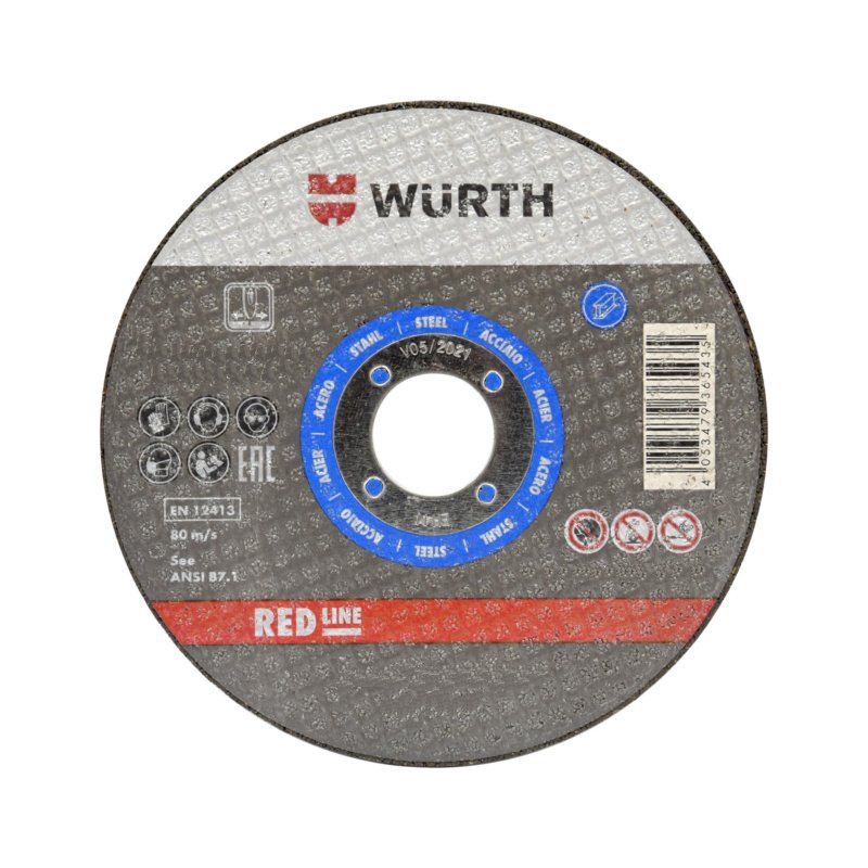 Диск отрезной по стали 125х2.5х22 мм WURTH 1669201252092 1