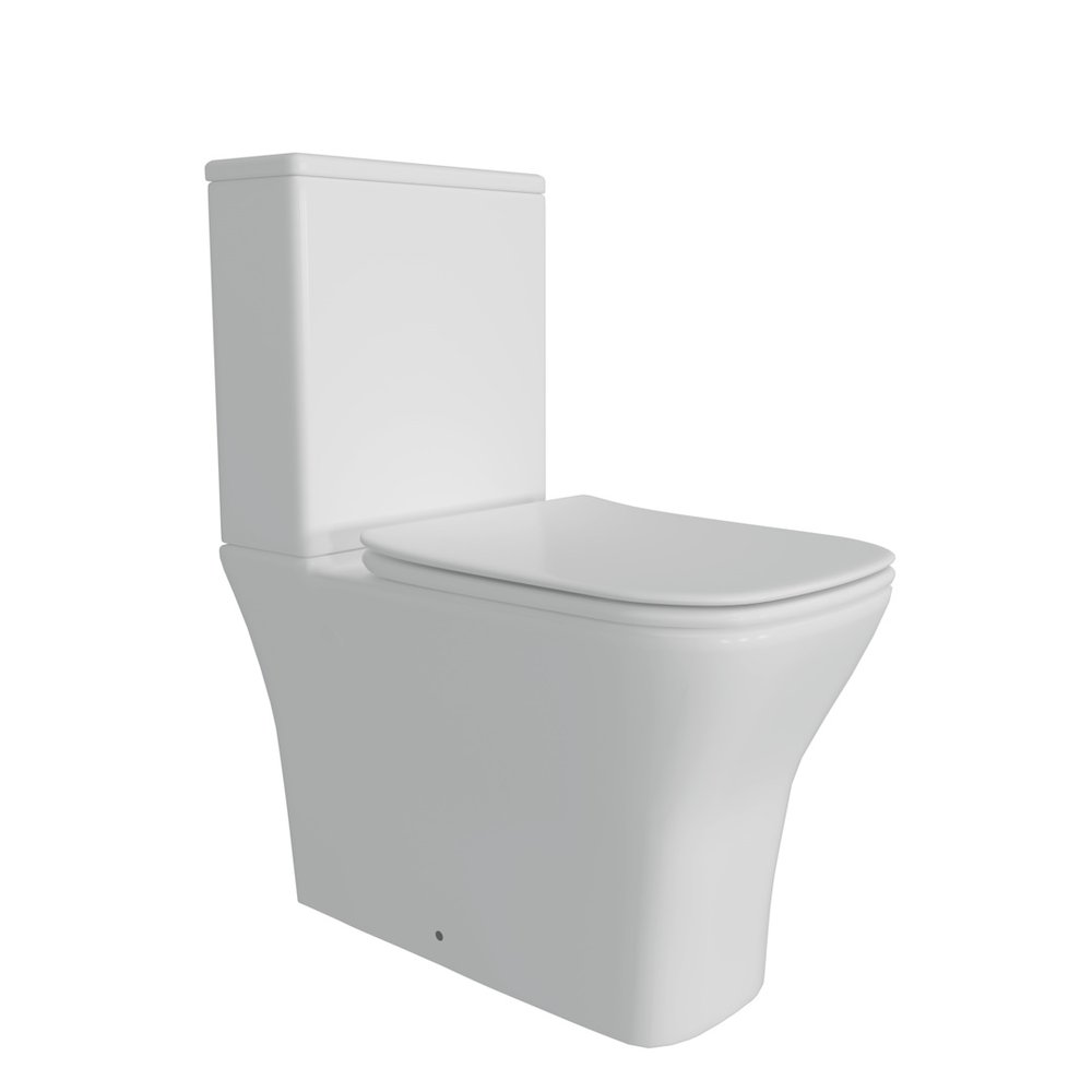 Унитаз напольный Teymi Helmi Pro безободковый, сиденье микролифт T40305 ЦБ-00267139