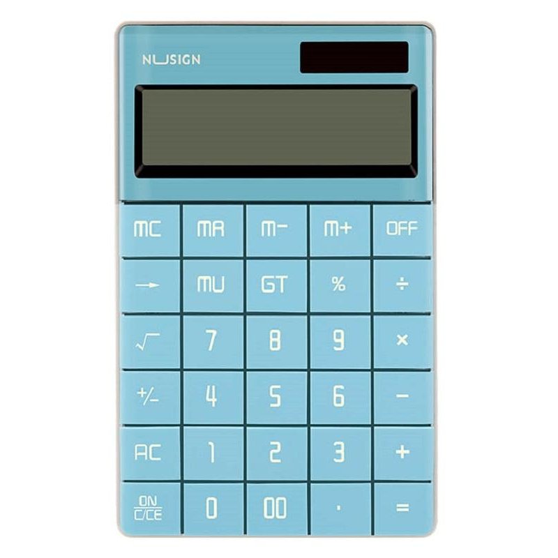 Калькулятор настольный DELI nusign, 12-разрядный, синий, 165x14x103 мм ENS041-blue