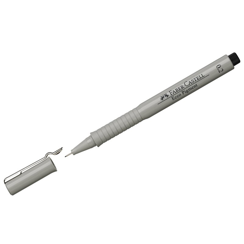 Капиллярная ручка Faber-Castell Ecco Pigment черная, 0.2 мм 166299