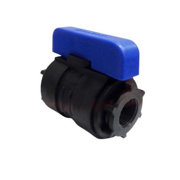 Компрессионный шаровой кран VALFEX ПНД ВН/ВН резьба разборный 1/2'-1/2'Ду16 1210011012012