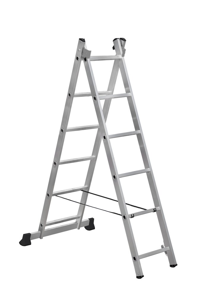 Двухсекционная лестница 6 ступеней Gigant L-02 2х6