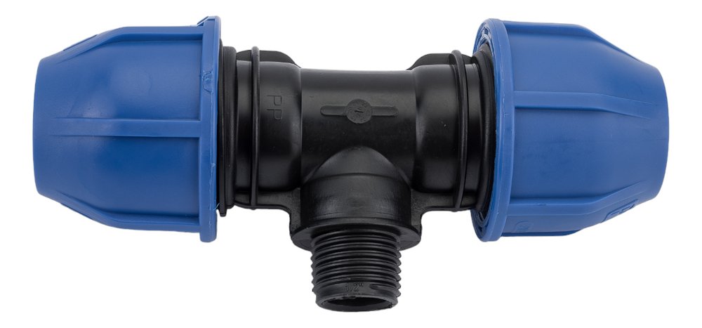 ПНД Тройник Rvc наружная резьба 25x1/2'' UNIO/ 12596