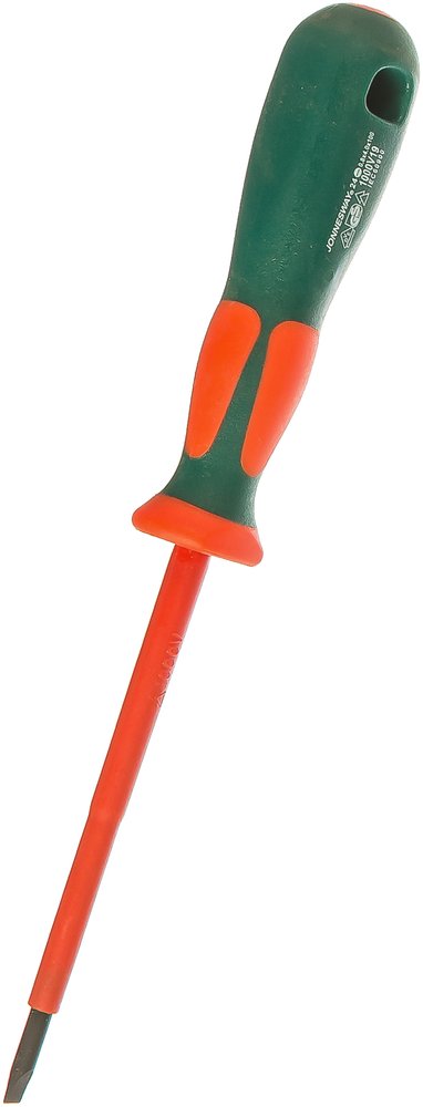 Шлицевая диэлектрическая отвертка Jonnesway, SL, DV13S4100 (D19S4100), 4х100мм