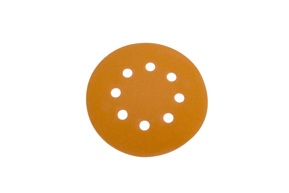 Диск абразивный с липучкой Sandpaper (yellow) 125 мм, 8 отверстий, P320, 10 шт BRUSHTEX 125Y8-320