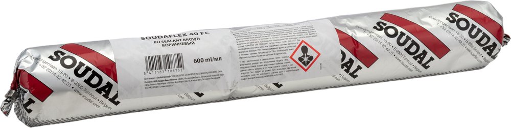 Герметик Soudal Соудафлекс 40 ФС коричневый, 600 мл, RAL 8017 123146