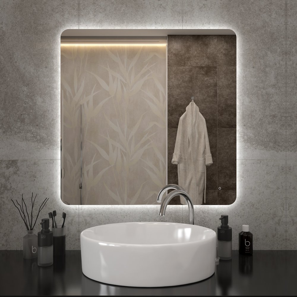 Зеркало Teymi Solli Oreol Pro 80x80, LED подсветка, сенсор T20260 ЦБ-00267405