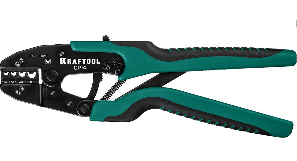 Пресс-клещи KRAFTOOL CP-4 для медных наконечников и гильз, 0.5 - 10 мм2 45461-4