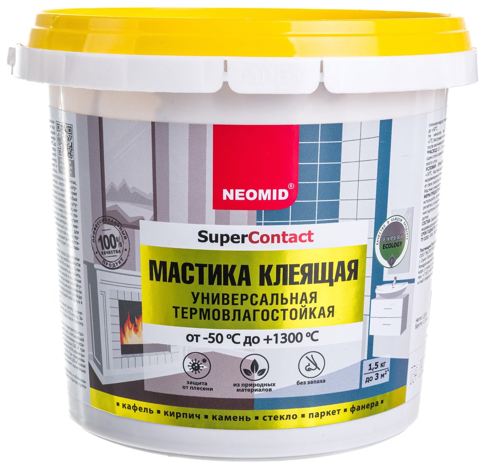 Клеящая термостойкая универсальная мастика NEOMID 1.5 кг Н-Маст-1,5