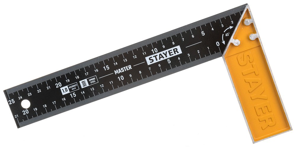 Столярный угольник STAYER 250 мм со стальным полотном 3430-25_z02