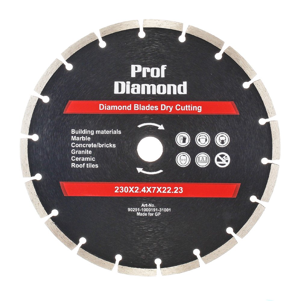 Диск алмазный TORGWIN отрезной сегмент по бетону 230x22.2/7.0x2.4мм. 'Prof Diamond' Professional for Stone S38906