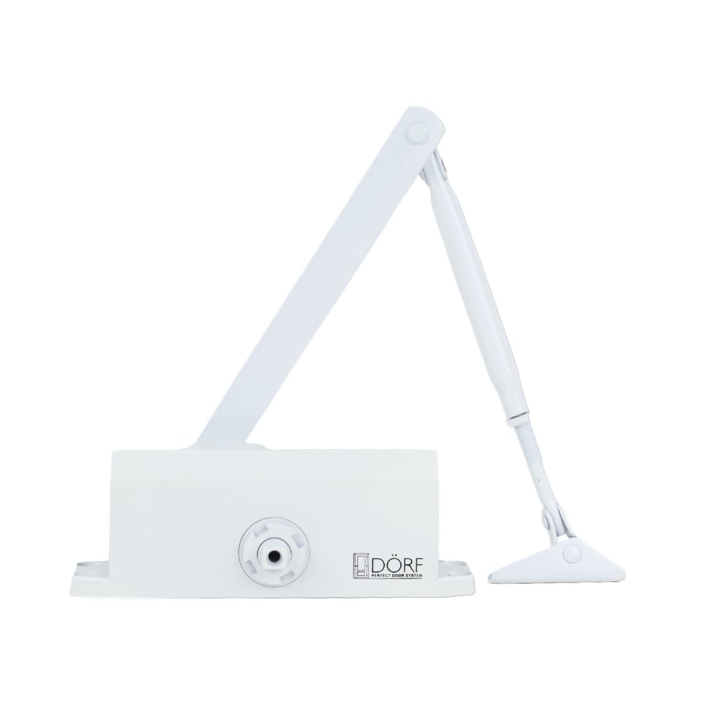 Дверной доводчик DORF  80 кг, белый L8223_white