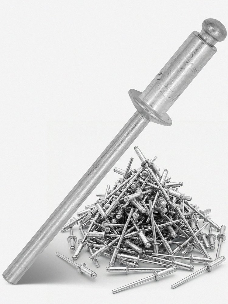 Заклепки алюминиевые KUBIS 4.8x12 мм (толщина 5-7 мм), 50 шт 01-04-4812