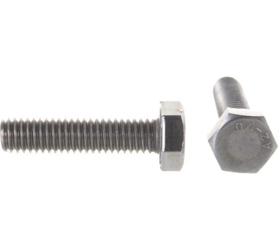 Болт Bohrer М6x80 нерж. сталь А2, DIN 933, 50 шт. DIN933-А2-6/80-50
