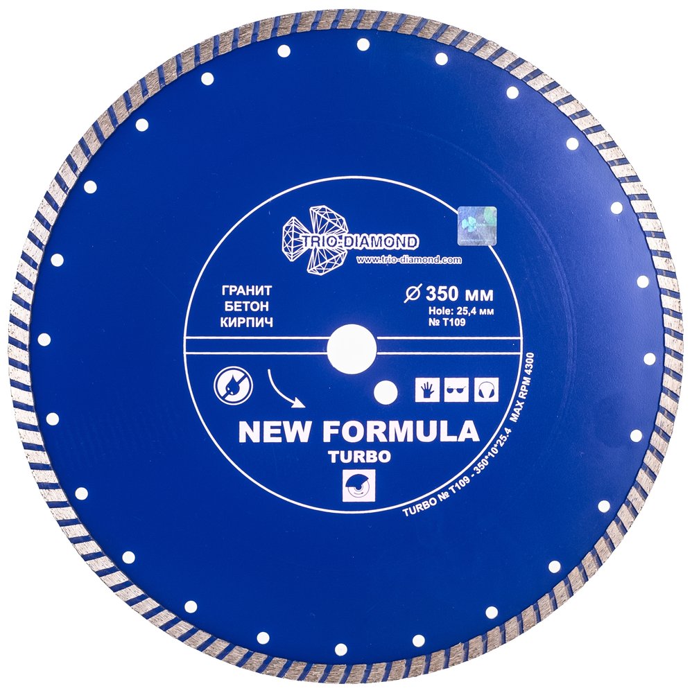 Диск алмазный отрезной TRIO-DIAMOND 350x25.4 New Formula Turbo T109