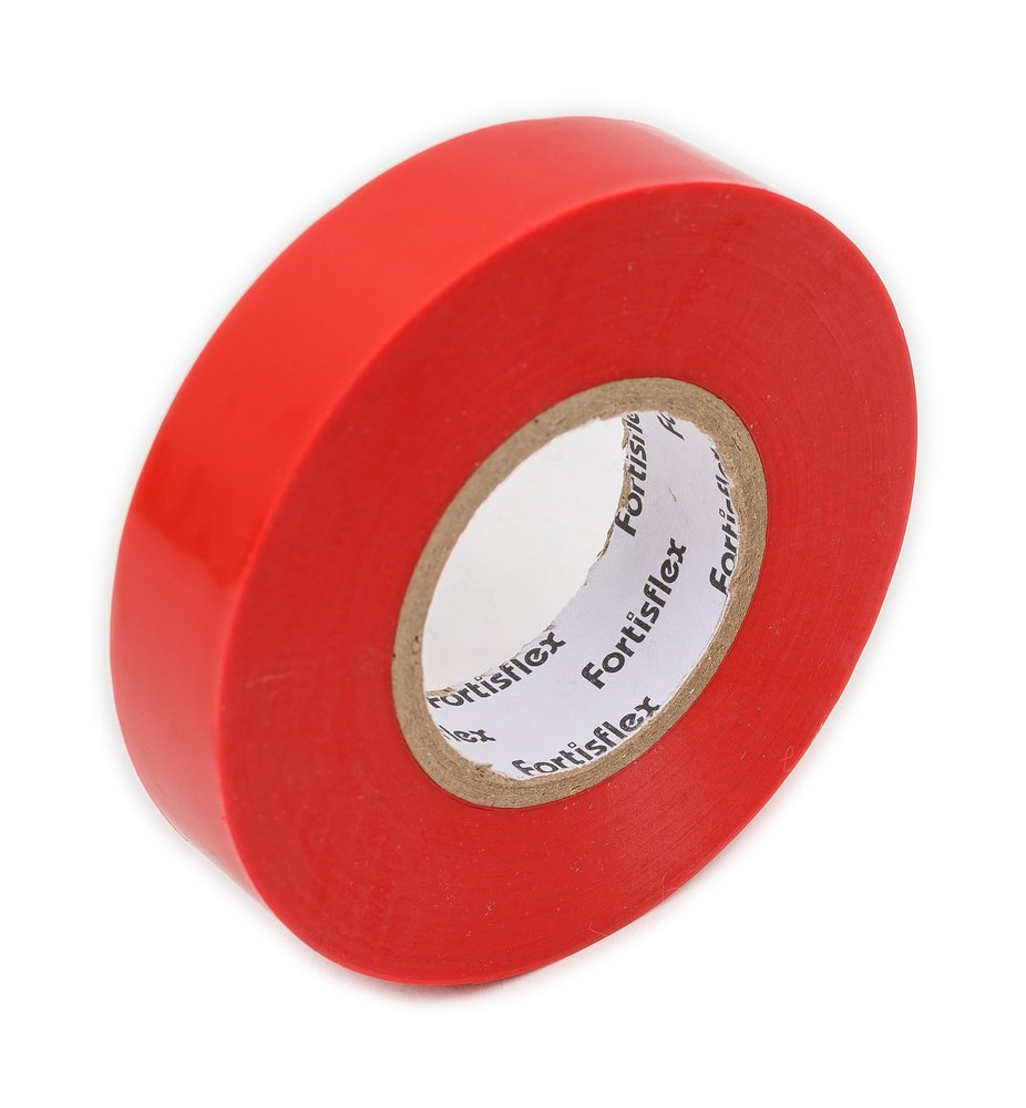 Изолента ПВХ Fortisflex 15x0.13 мм, 20 м, красный 90807