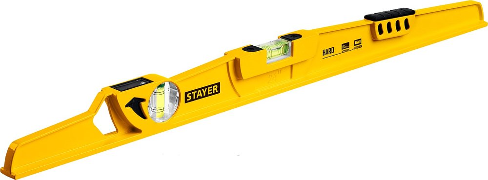 Литой уровень STAYER Hard с зеркальным глазком 600 мм 3483-060