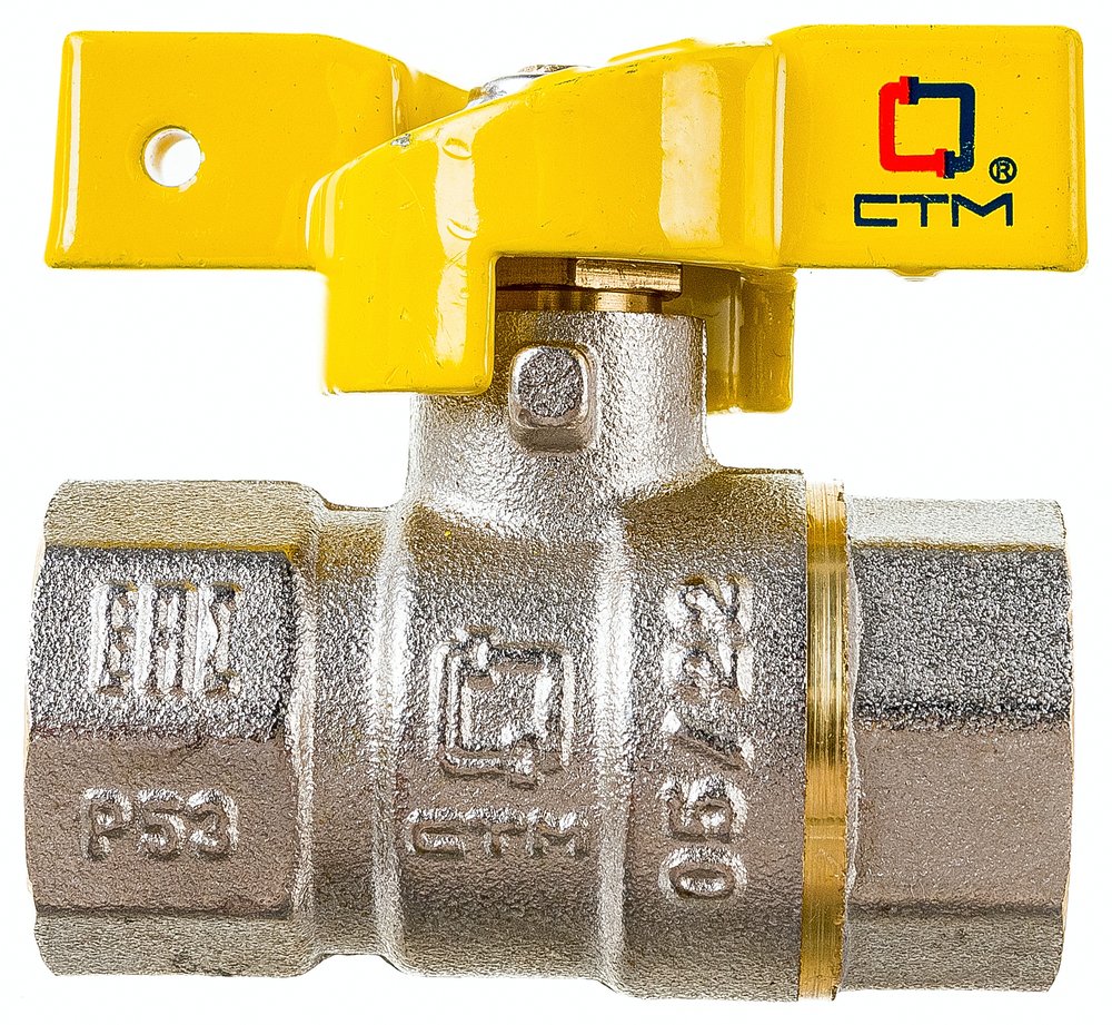 Шаровой кран для газа СТМ ГАЗ 1/2', г/г, бабочка CGFFB012