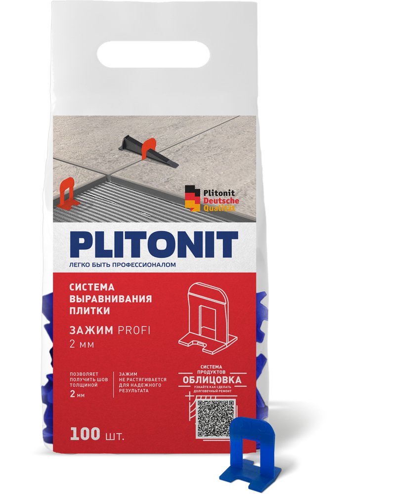 Зажим PLITONIT SVP-PROFI 2мм (100шт в пакете) 21831 Н008264
