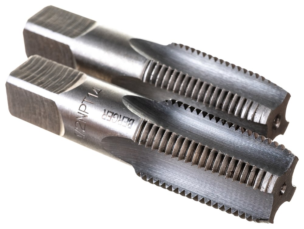 Дюймовые комплектные метчики 2 шт. 1/2-14NPT Berger BG BG1182