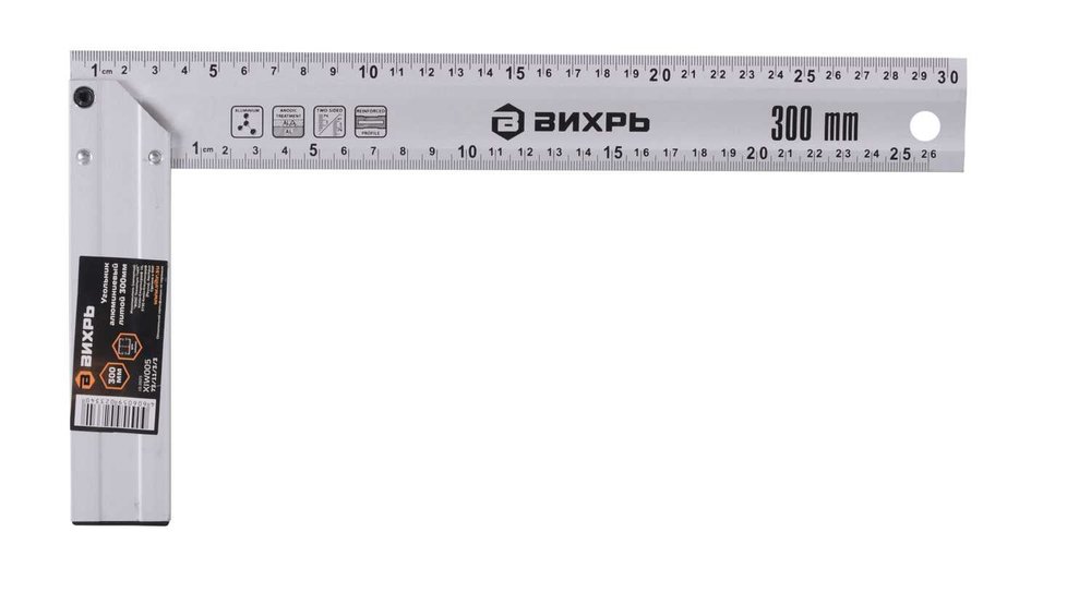 Алюминиевый литой угольник 300 мм Вихрь 73/11/3/3