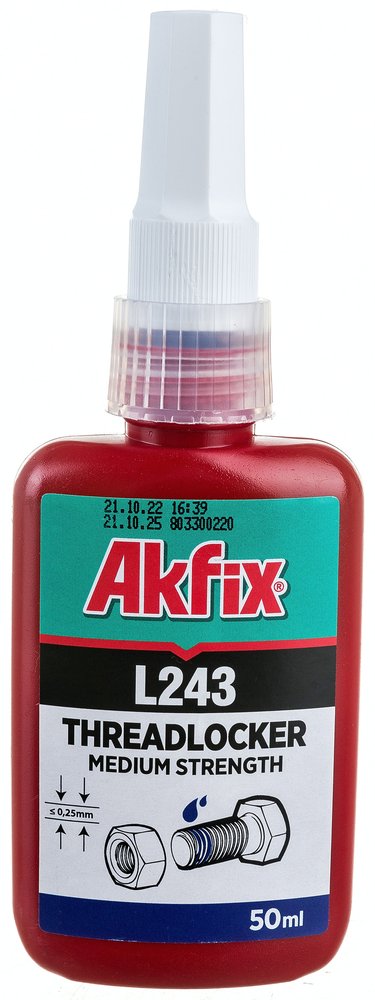 Анаэробный фиксатор резьбы средней прочности Akfix L243 50 мл, L243_01