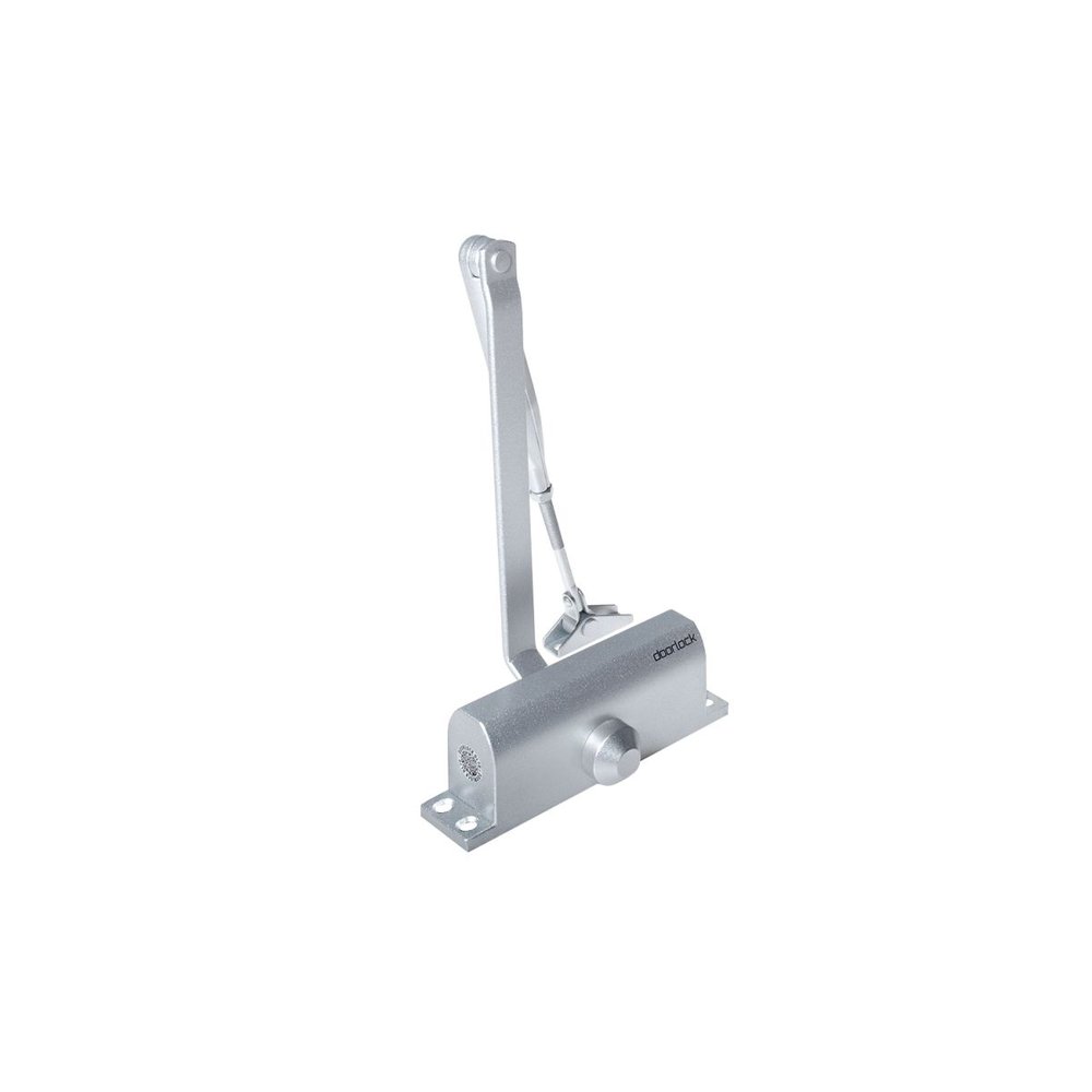 Дверной доводчик DOORLOCK DL70 EN2/3/4 серебристый, вес двери до 90 кг, крепежные размеры 162-165мм х 19мм 75544