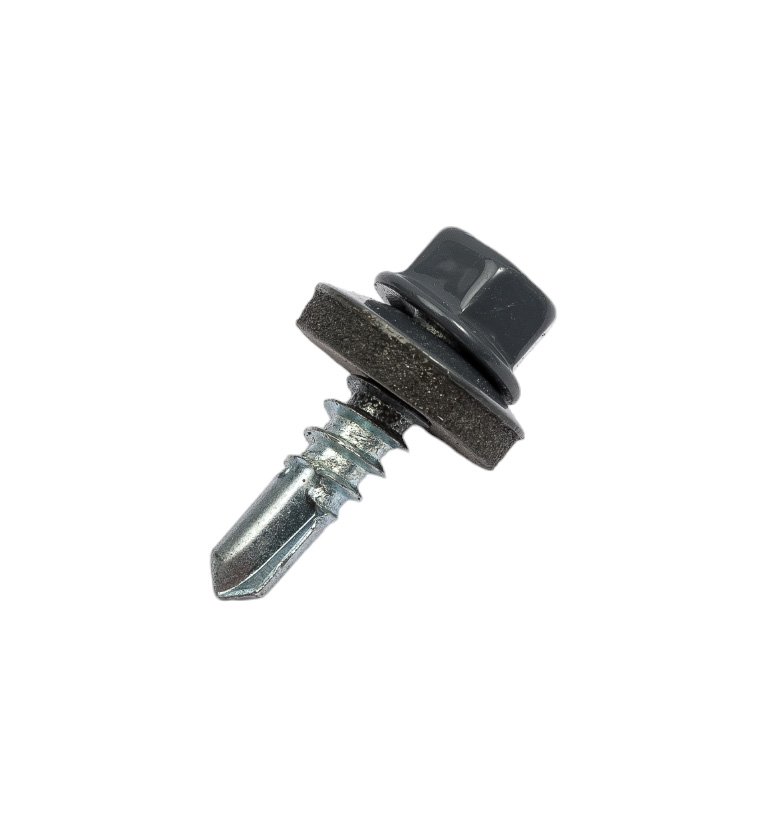 Кровельный саморез КРЕП-КОМП 5,5x19, RAL7024, серый графит, 250 шт. ск55197024кф