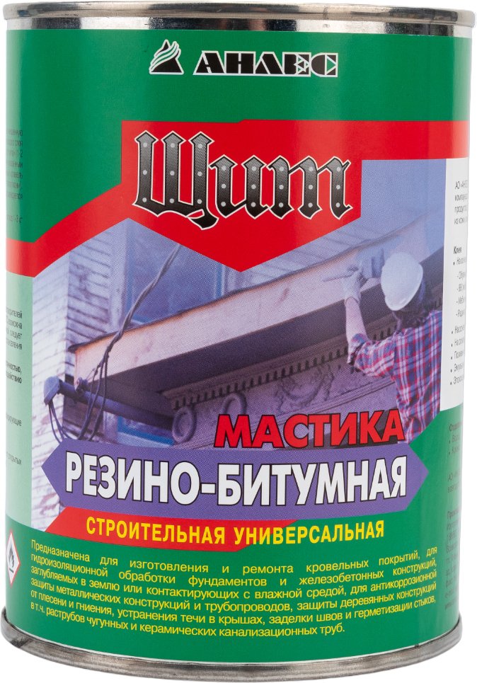 Резино-битумная мастика Анлес Щит 1 л 0,8 кг 70239