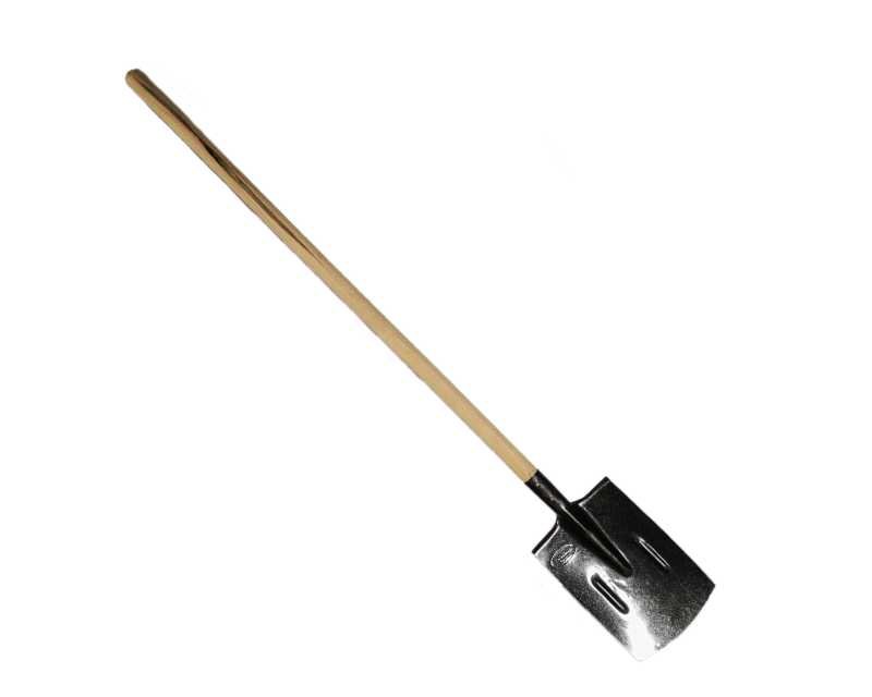 Лопата ООО Агростройлидер копальная прямая с ребрами жесткости рельсовая сталь с черенком 1200 мм САД-03.05.2