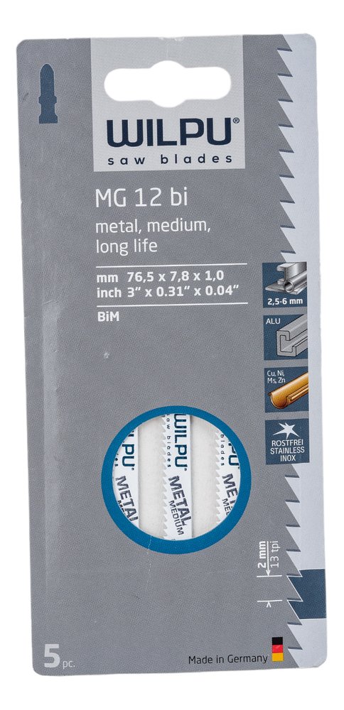 Пилка по металлу MG 12 bi 5 шт. WILPU 265100005