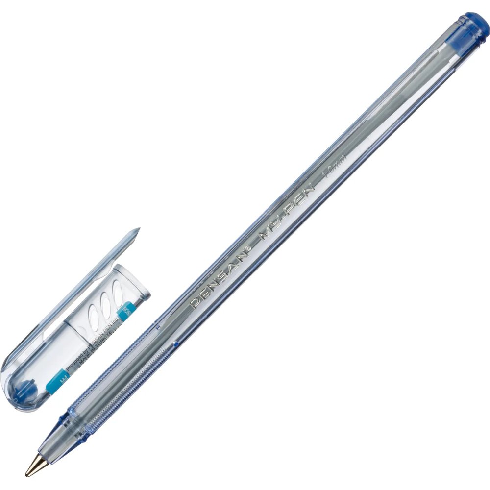 Ручка шариковая MY-PEN 1,0мм круглый корпус, цвет чернил синий