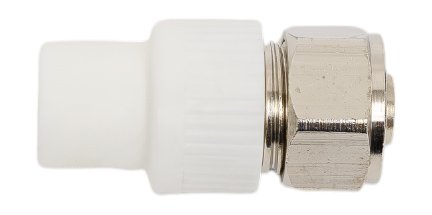 Переход на PEX или металлопластиковую трубу PRO AQUA PP-R Белый ШК 20x16 PA76008Pb