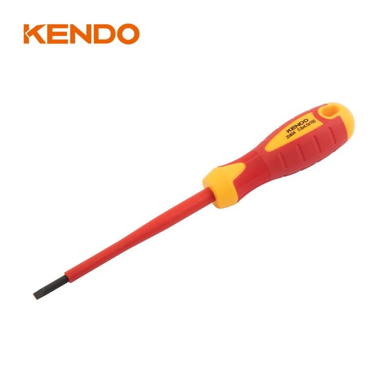 Отвертка диэлектрическая шлицевая KENDO VDE SL2.5x75 мм, 1000 В 20401