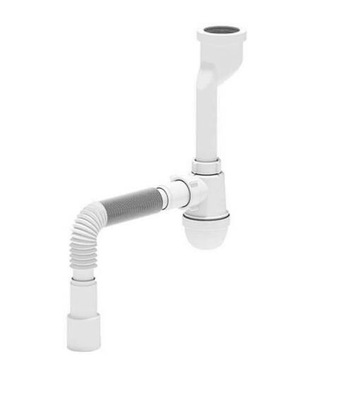 Сифон для писсуара АНИ Пласт бутылочный, литой выпуск, 1 1/4x32, гофра 32х40/50 U1016 025-0575
