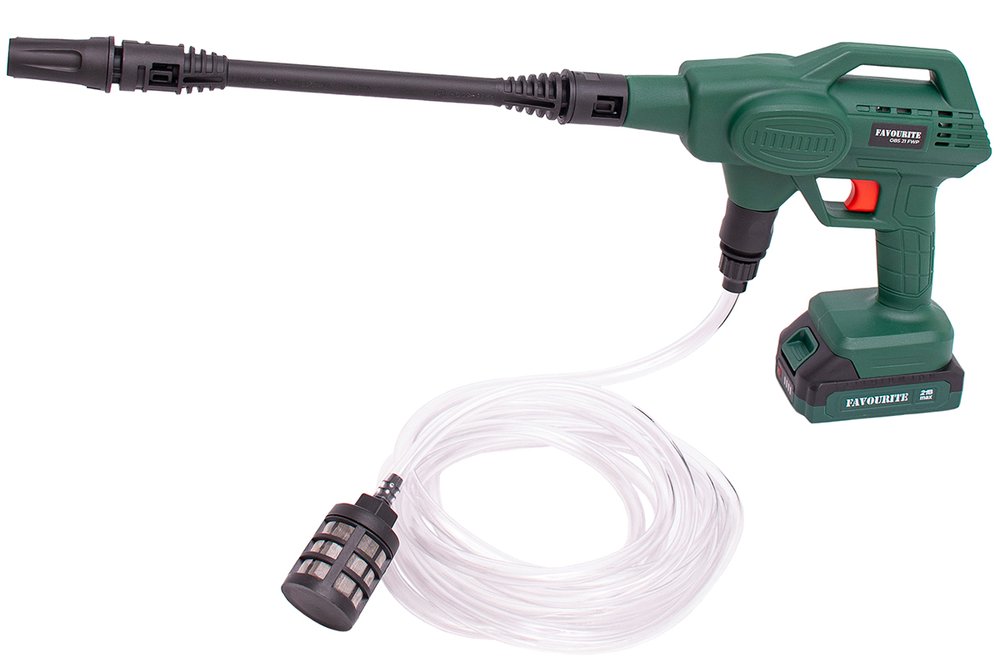 Мойка высокого давления аккумуляторная FAVOURITE OBS 21 FWP Li-ion, 21В, 2Ач, 40 бар 150221040