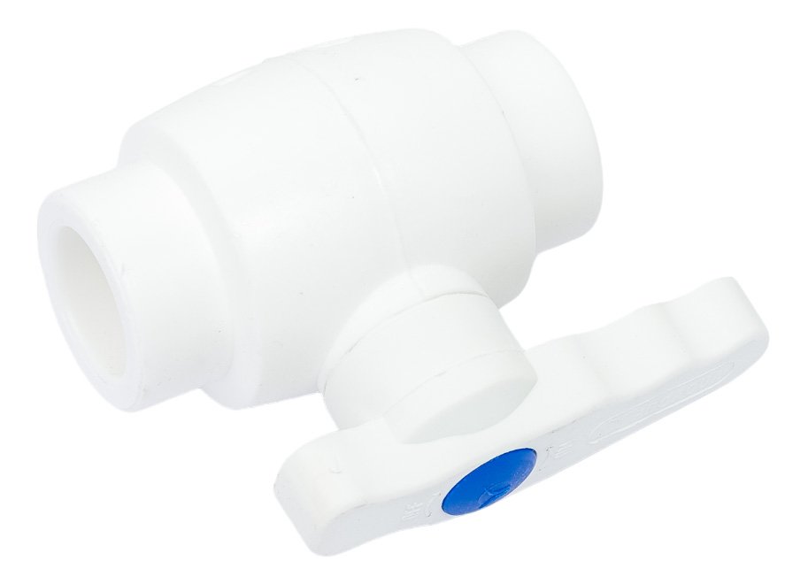 Полнопроходной шаровой кран PRO AQUA PP-R белый d-25 мм PA40010