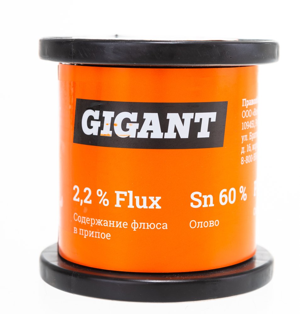Припой Sn60 Pb40, трубка 3 мм, 500 г Gigant GT-092
