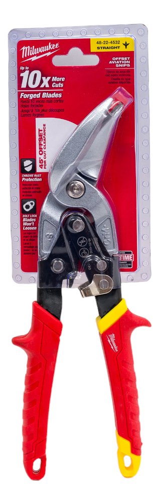 Ножницы по металлу Milwaukee 45 градусов, прямой рез NEW 48224532