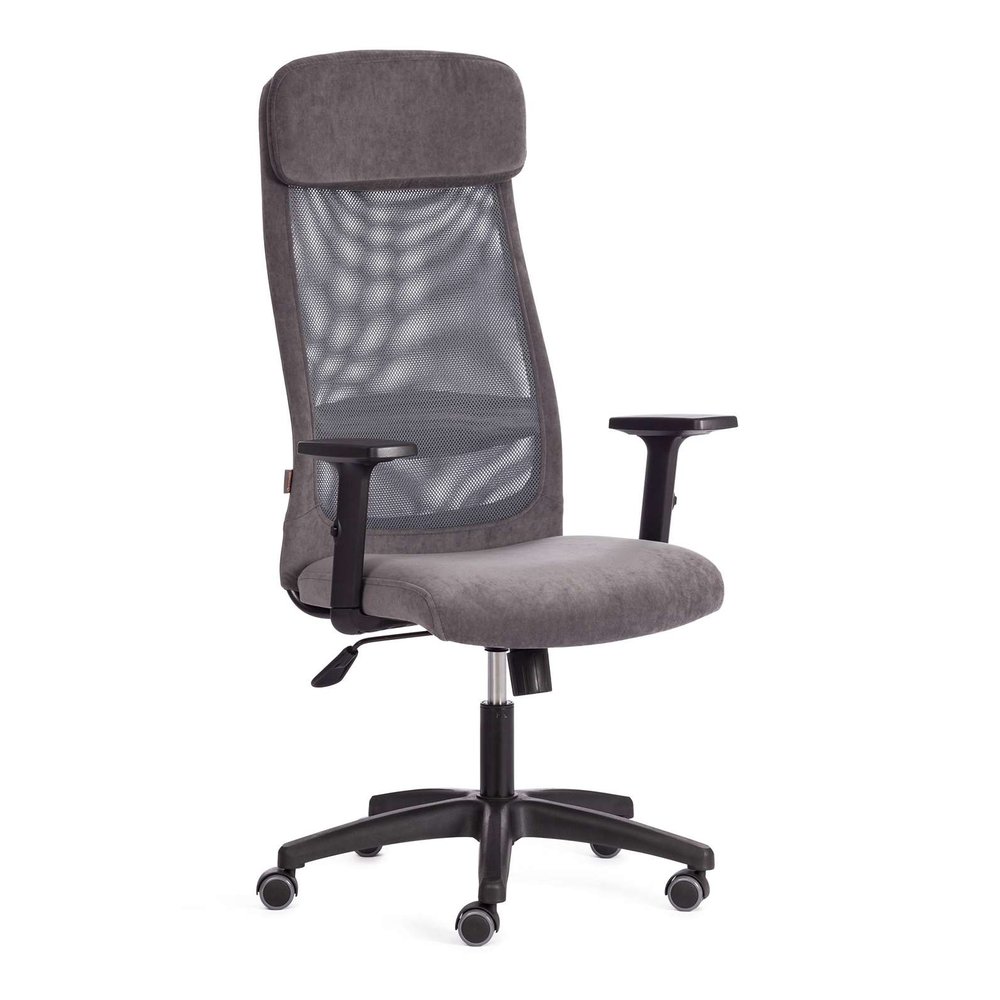 Кресло Tetchair Profit PLT флок/ткань, серый, 29/w-12 20537